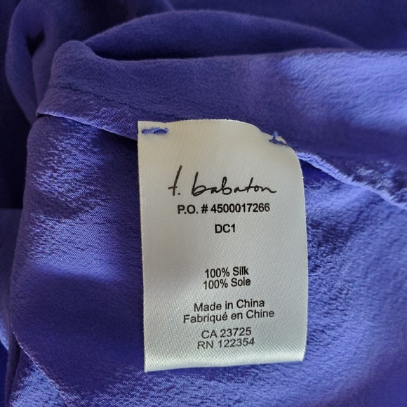 BABATON Blue Silk Sleeveless camisole / XX - Picture 4 of 4